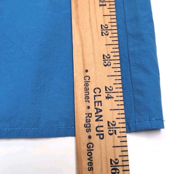 Eileen Fisher Wide Leg Crop Pant Size L Calypso Blue Organic Cotton Poplin NWT - Picture 13 of 15